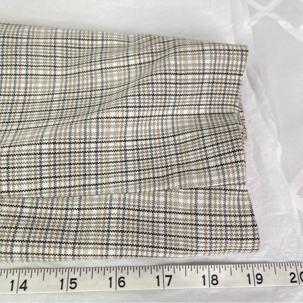 Free People Beige Plaid Belted Blazer Like New - Picture 9 of 12